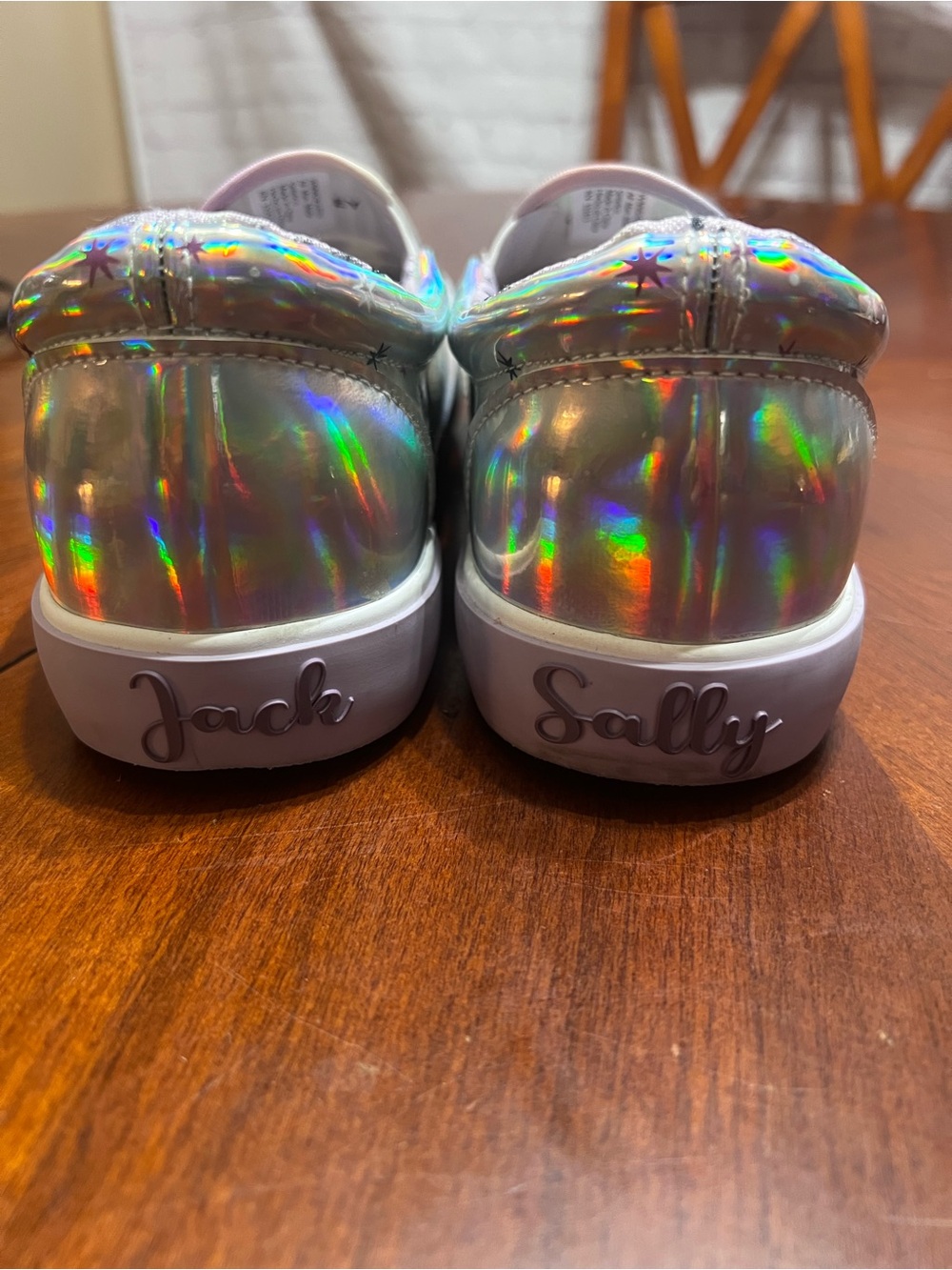 Disney Slip-On Sneakers, Black, Purple, Yellow, Blue Jack and Sally Slip On - Picture 4 of 10
